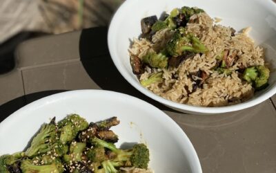 Grilled Portobello Orange “Beef” and Broccoli